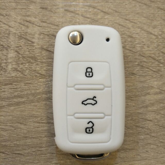 福斯 VW GOLF POLO TIGUAN TOURAN 鑰匙套 鑰匙包 白色