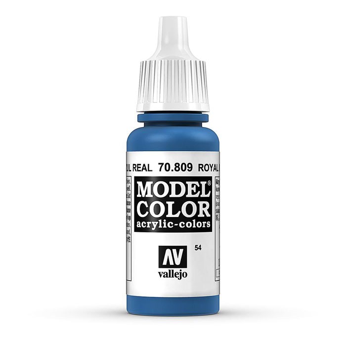 Acrylicos Vallejo AV水漆 模型色彩 Model Color 054 70809 皇家藍色 17ml