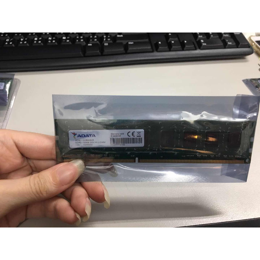 全新未拆封 ADATA DDR3 1333(9) 2GX16 桌電型記憶體 門市保固30天!