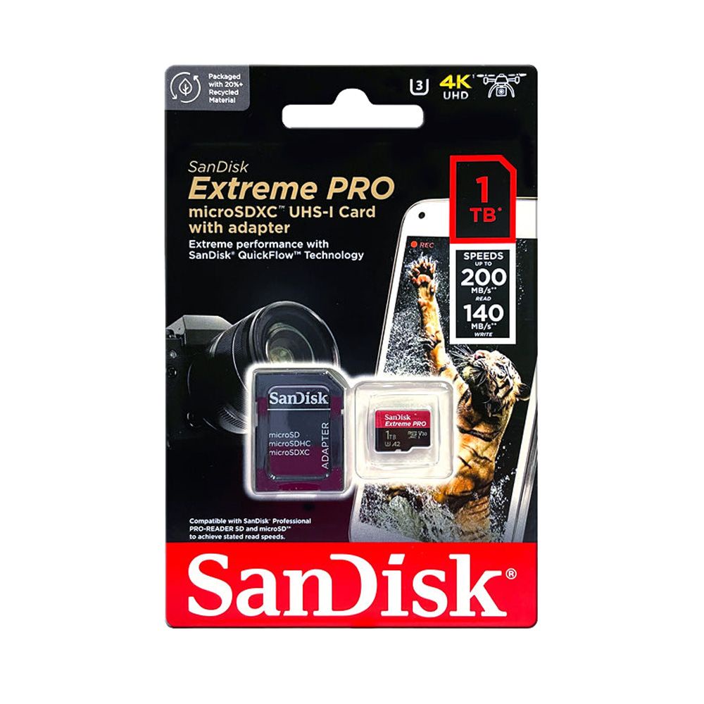 閃迪 SanDisk 1TB Extreme PRO MicroSDXC 記憶卡 (200MB/s)(平行進口)