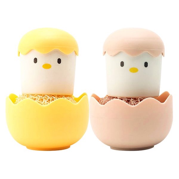 蛋殼小雞造型清潔刷(1入) 顏色隨機出貨【小三美日】DS007103
