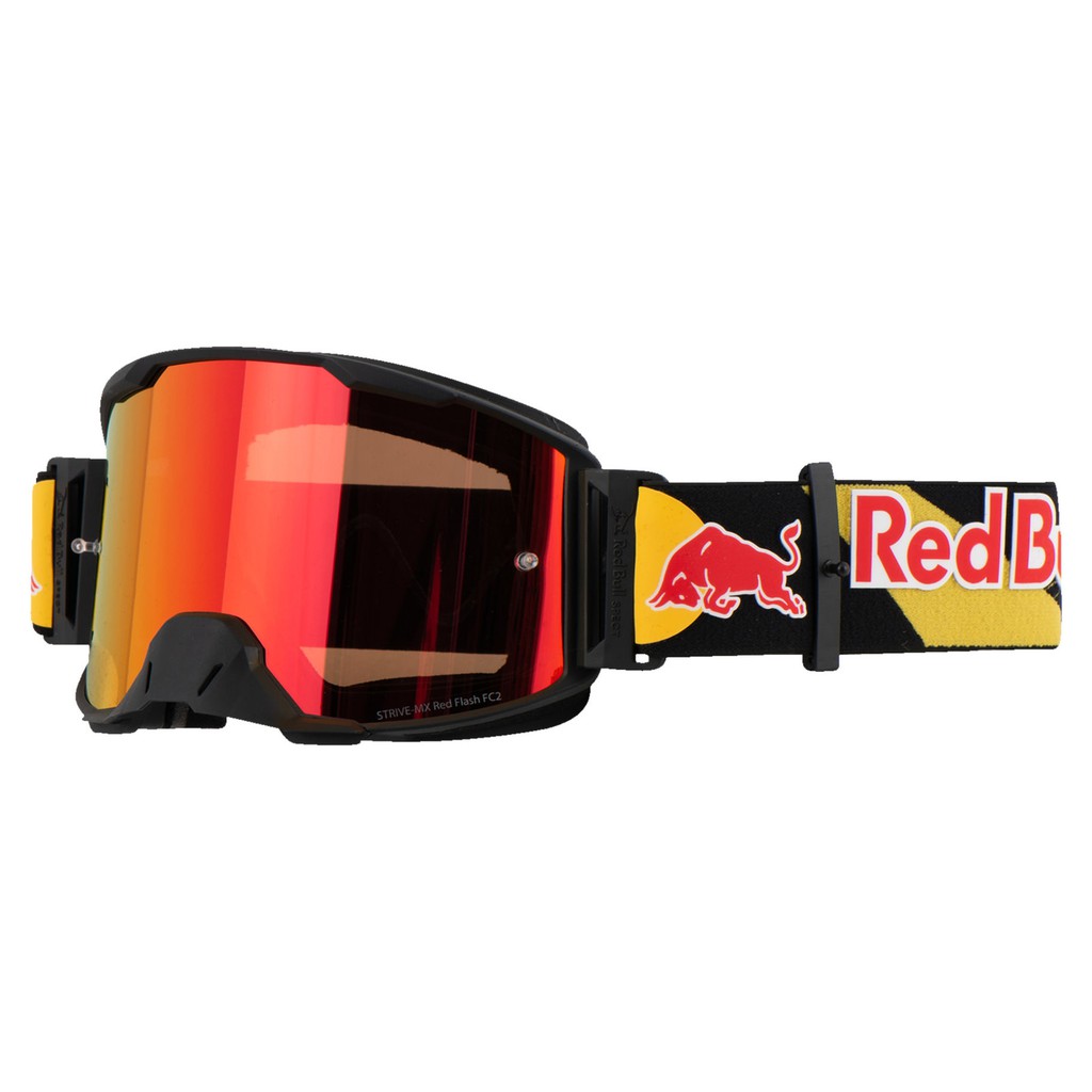 【德國Louis】Red Bull 摩托車騎士護目鏡 消光黑鏡框紅色電鍍鏡片紅牛車隊越野車滑胎車頭帶眼鏡20016455