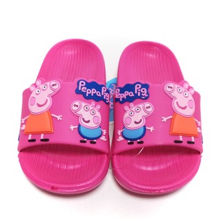 童鞋 粉紅佩佩豬小妹&喬治 Peppa Pig.輕量拖鞋 粉24-29號