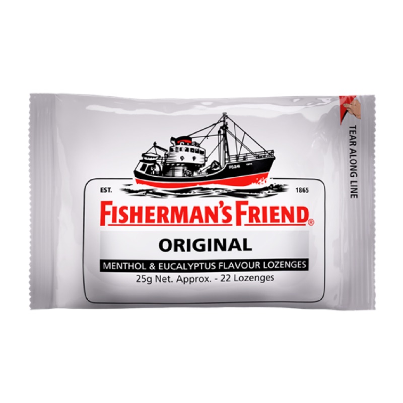 【蝦皮最低價】最新9/12現貨 飛雪涼 老船長 Fisherman's friend 喉糖 白色 原味 25g 漁夫之寶