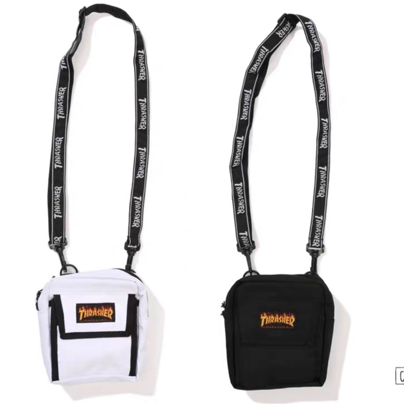 代購正品 THRASHER JLP日版 FLAME ARCH BAG 背帶字母🔥經典火焰 小側背包