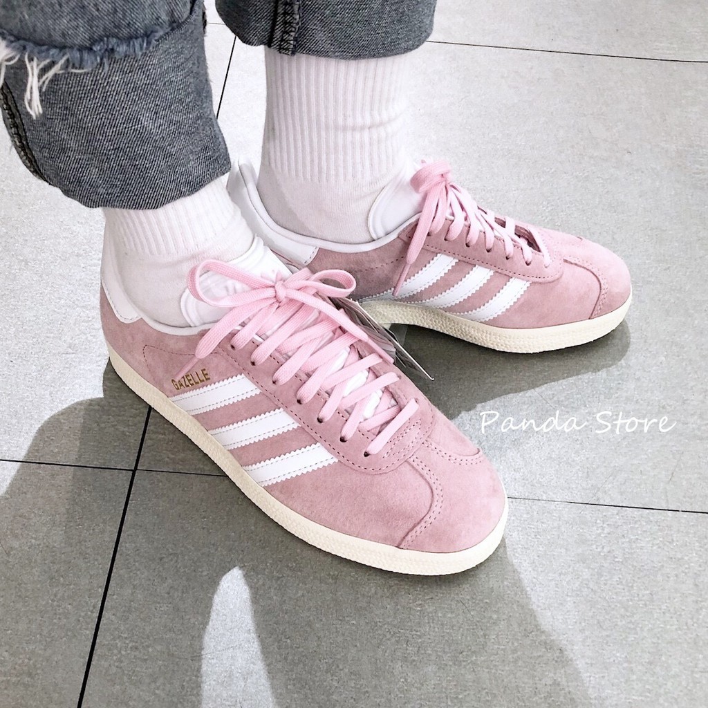 Adidas Originals Gazelle W 愛迪達麂皮奶油底BY9352 女鞋粉色粉紅| 蝦皮購物
