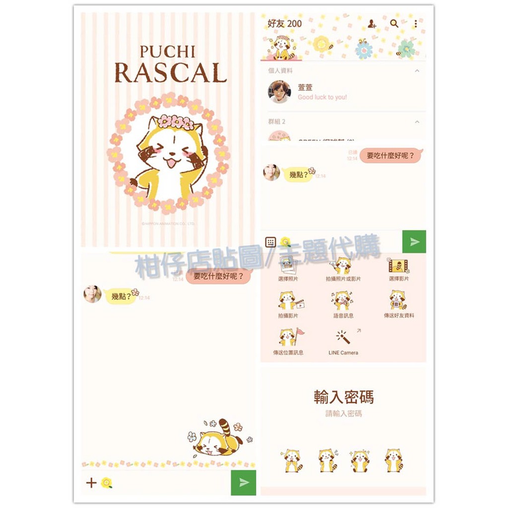 Line貼圖代購 跨國主題 小浣熊全系列主題 蝦皮購物
