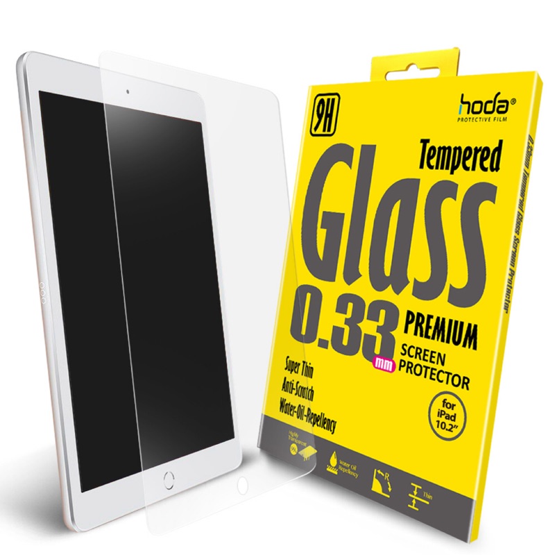 好貼 hoda【iPad 10.2吋(2019)】全透明高透光滿版9H鋼化玻璃保護貼