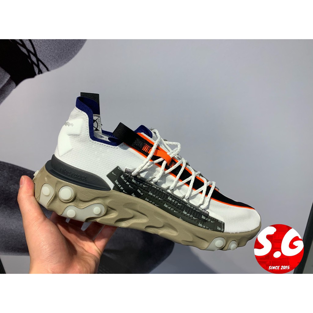 S.G Nike React WR ISPA 白橘藍機能時尚休閒慢跑鞋男鞋AR8555-100 | 蝦皮購物