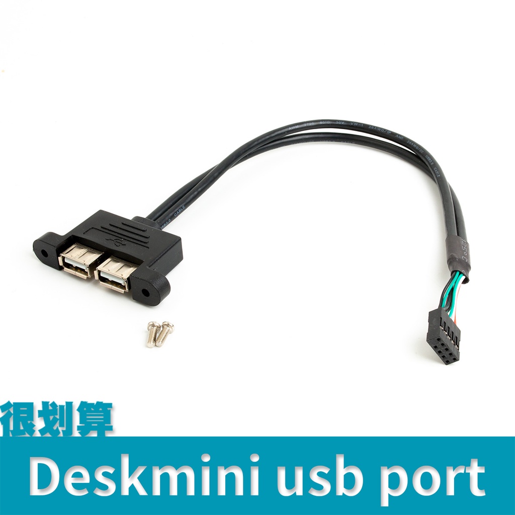 華擎 Deskmini A300 A310 A110 X300 H470 USB 擴充 USB2.0 二埠擴充線 通用款