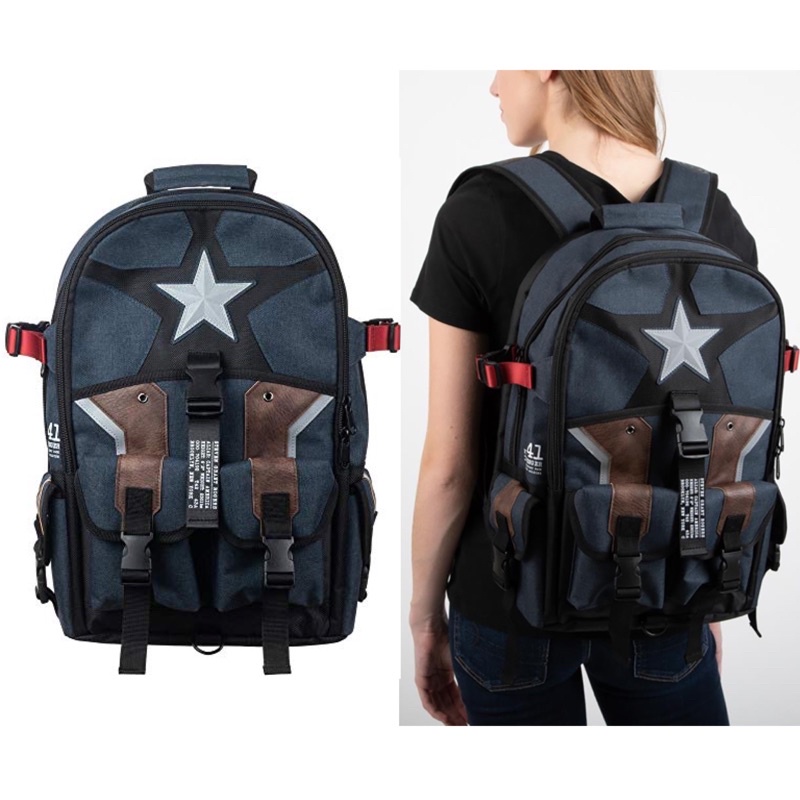 🌈現貨✨美國 正版 漫威 Marvel 復仇者聯盟 美國隊長 書包 大容量 筆電包 背包 後背包