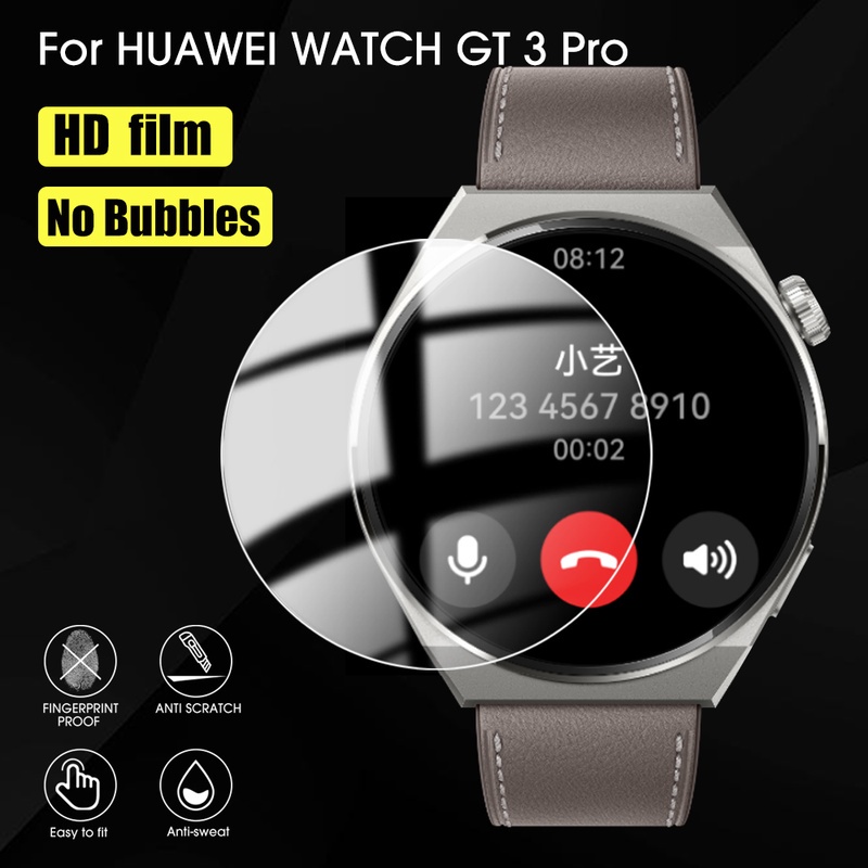 華為 1pc 高清防刮鋼化玻璃屏幕保護膜 / 兼容 Huawei Watch GT3 Pro / 智能手錶配件