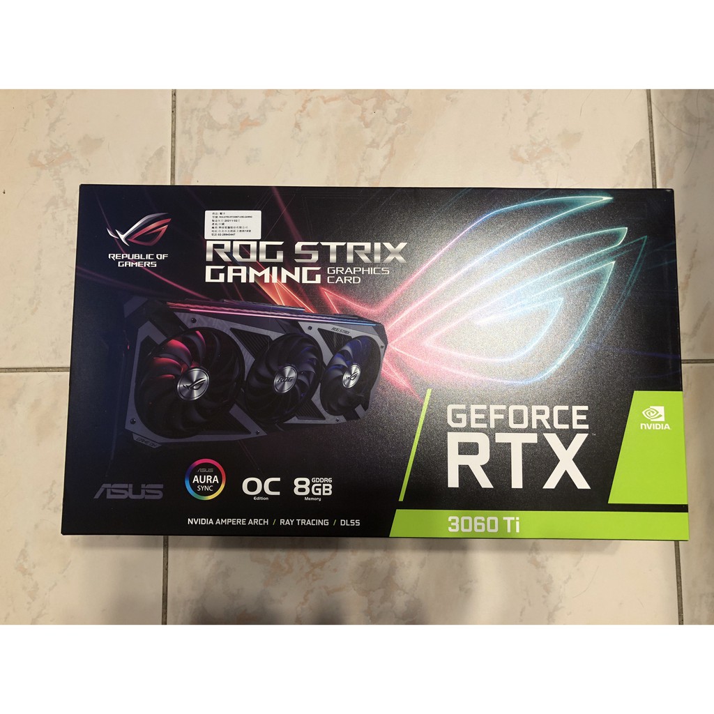 ASUS 華碩 ROG STRIX GeForce RTX  3060 Ti O8G GAMING 顯示卡