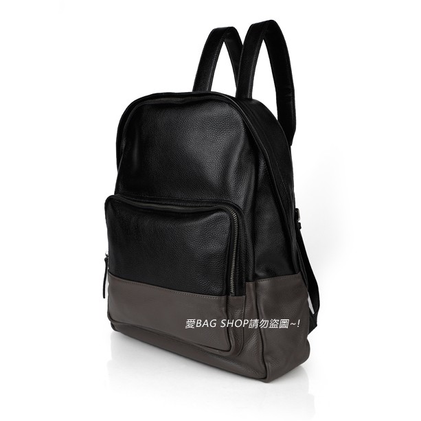 愛BAG SHOP 韓國精品包專櫃代購高質感小牛皮中性款 男款大容量後背包 4450共三色預購 連線代購VAN DAAD