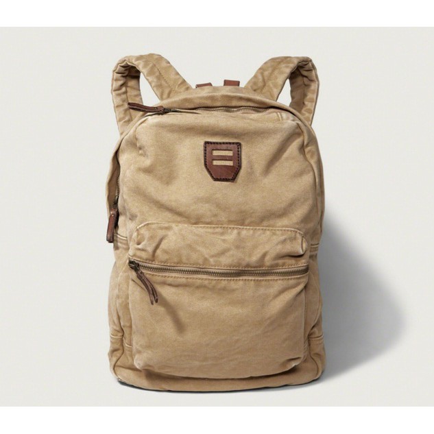 Abercrombie &amp; Fitch A&amp;F Canvas backpack 帆布後背包 真品 新品 現貨