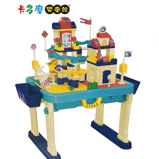 【POLI 波力】波力積木系列 多功能遊戲桌126pcs 適齡3歲+ 救援小英雄 原廠公司貨｜卡多摩