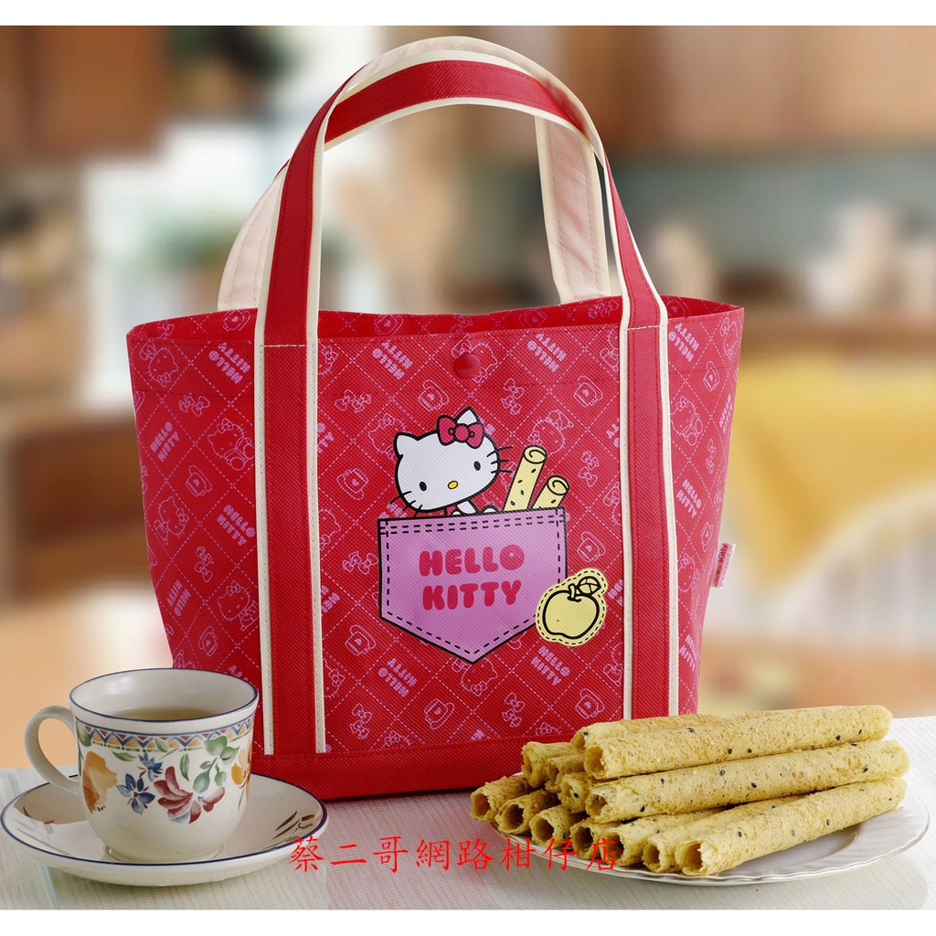 Hello Kitty 芝麻蛋捲-黃蘋果禮盒 (蛋素可食)