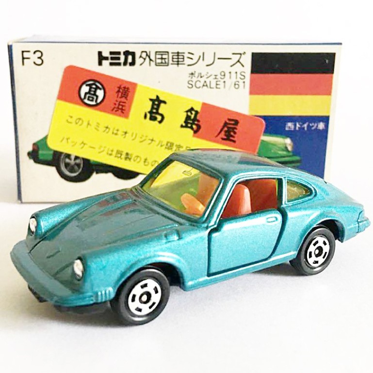 [全新稀有絕版品] 1/61 Tomica Porsche 911S F3 日本製 高島屋