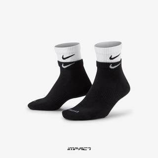 Nike Everyday Cushioned Socks 雙層襪 長襪 襪子 黑白 DD2795-011 IMPACT
