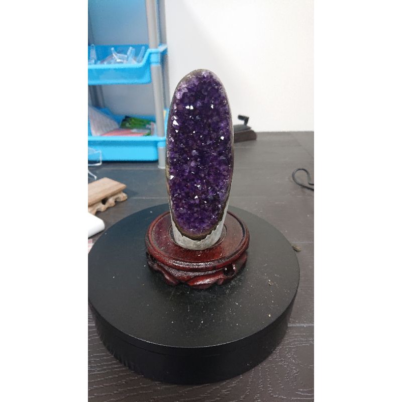 頂紫 ESP 紫晶鎮 687g 烏拉圭 7A 天然水晶 紫水晶 招財 擺件 擺飾 風水 晶鎮 晶片 晶簇 #紅79
