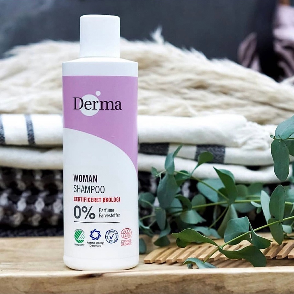 Derma 女性有機柔順洗髮露 - 250ml/瓶 母嬰 媽咪 保養 洗髮 天然香味 丹麥德瑪 有機