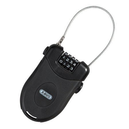 【德國Louis】ABUS PRO 202摩托車鋼纜鎖 免鑰匙式鋼索安全帽鎖可自動收線重型機車數字密碼鎖10001959