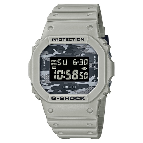 卡西歐 G-SHOCK G-SHOCK 手錶迷彩圖案錶盤迷彩灰 DW-5600CA-8