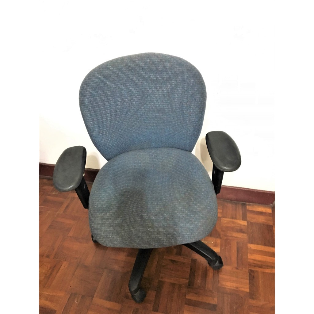 【搬家便宜售】 二手家具 藍灰色 絨毛 辦公椅 電腦椅 主管椅   接待椅 課椅 接洽椅 活動椅