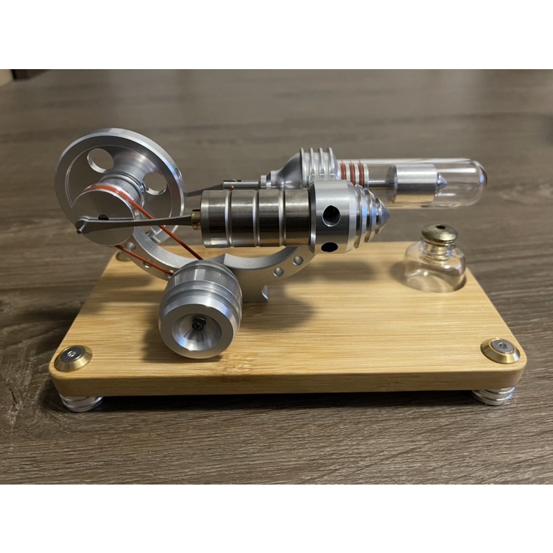 史特林引擎 Stirling engine 模型精品 史特林 發電機 LED燈 發電 外燃機 科學玩具 玻璃