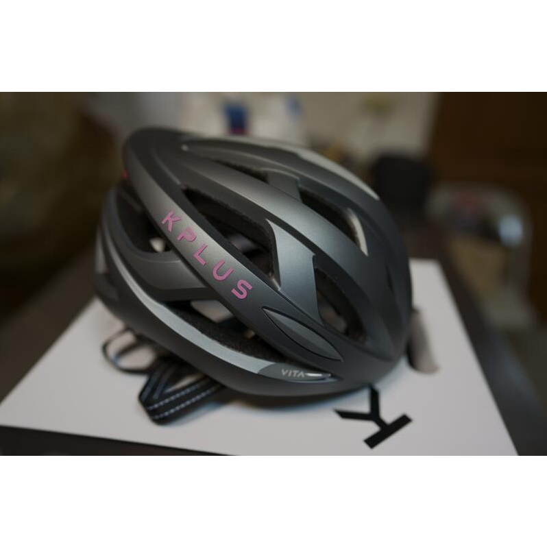 KPLUS VITA (消光灰紫S號) 仕女 女用 新亞頭型寬版單車/自行/公路車安全帽通生命三塗裝風排汗輕量技術