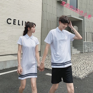 【COUPLE】同色系情侶裝⚡⚡夏裝情侶裝款ins你衣我裙子一裙一衣可愛風套裝