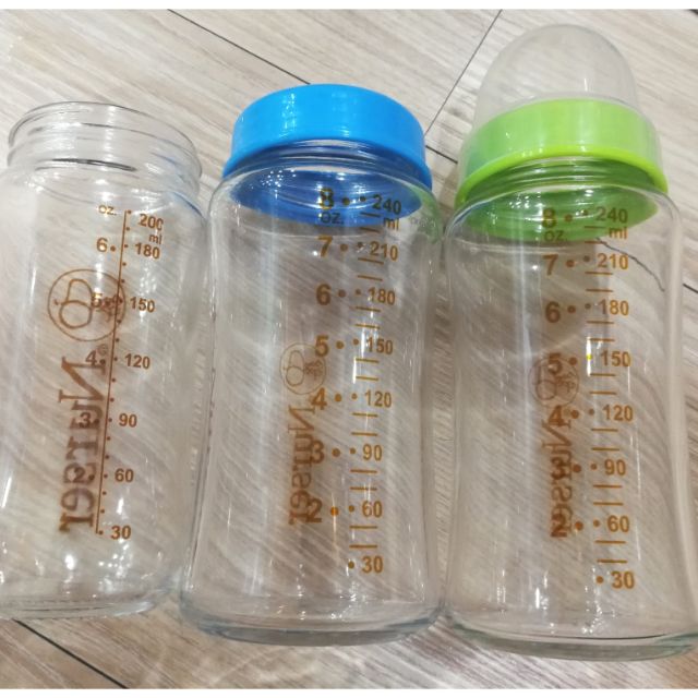 👍CP值最高👍史努比 玻璃奶瓶(寬口L 200ml/240ml)，可搭配貝親奶嘴