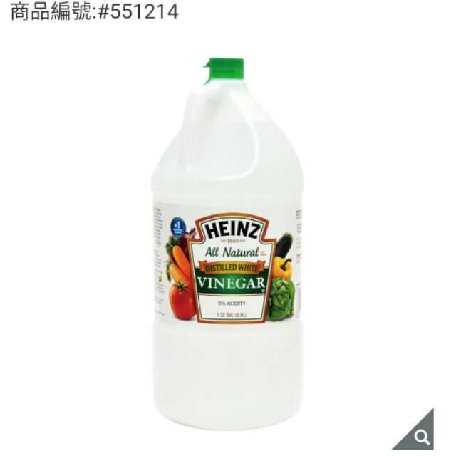 好市多  Heinz 蒸餾白醋 5公升