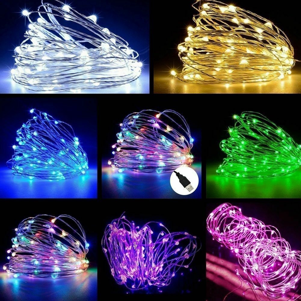 【P＆T】買一送一 1M/5M/10M USB LED串燈 LED銅線串 氙燈 燈條 童話燈 聖誕派對 婚禮 居家裝飾