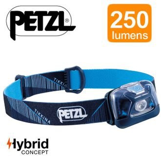 Petzl 法國 TIKKINA 頭燈 LED頭燈 登山頭燈 工作頭燈 藍色 (E091-DA02) 250流明