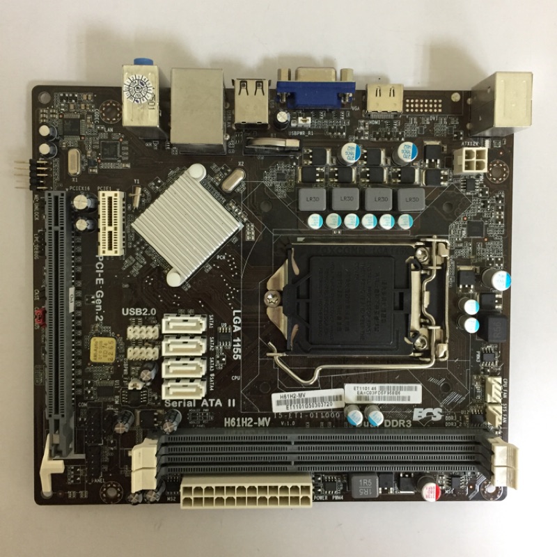 精英主機板 ECS H61H2-MV DDR3 Socket 1155 全新品 完整盒裝 附件齊全