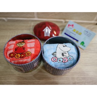 婕的店日本精品~日本帶回~丸真出品Moomin嚕嚕咪小方巾 毛巾 手帕 收納罐