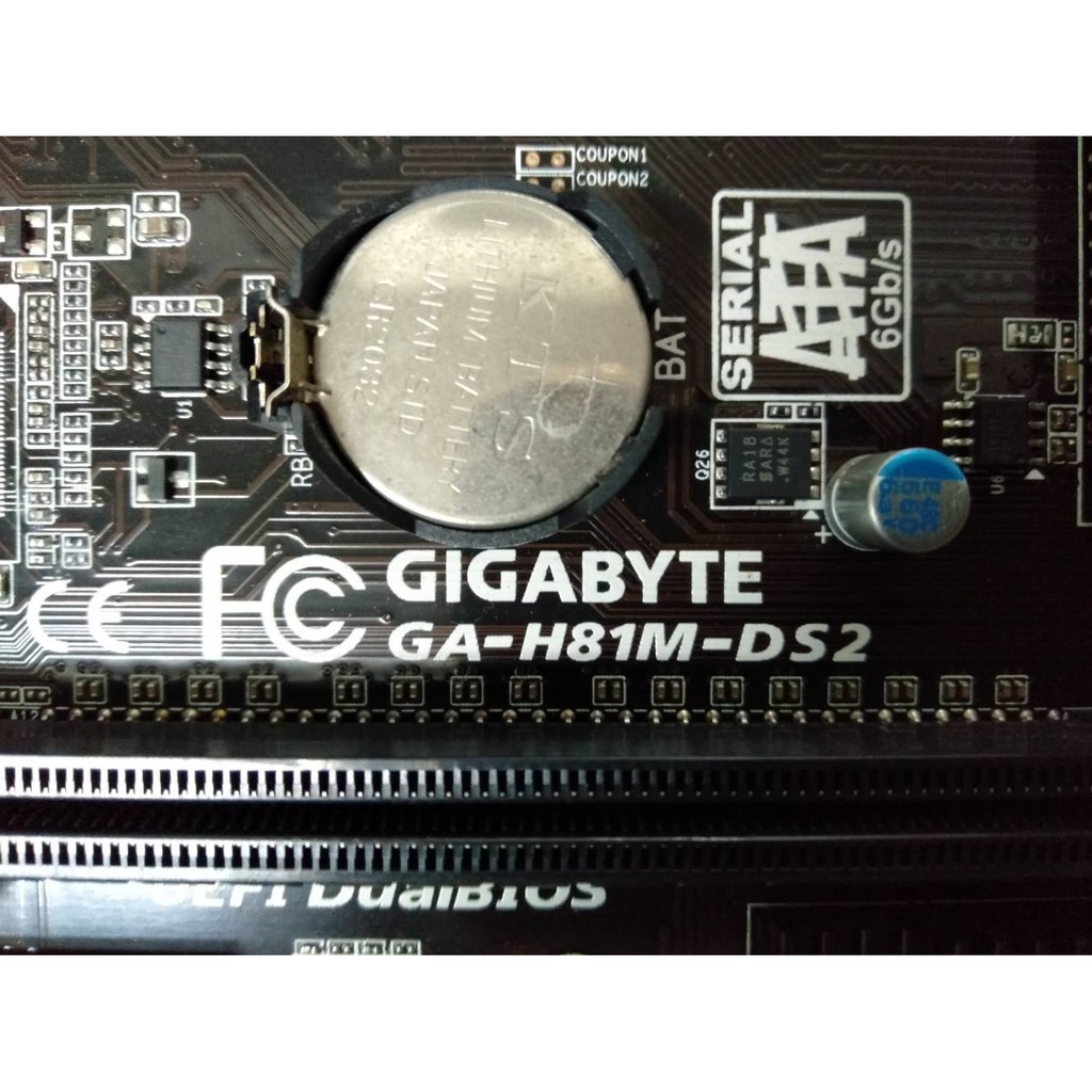 二手 技嘉GIGABYTE GA-H81M-DS2 主機板 附擋板 (保1個月)