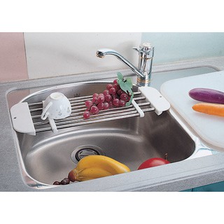 S-100 #304不鏽鋼伸縮 水槽架、瀝水籃架 不鏽鋼水槽籃 不銹鋼瀝水籃 廚房架 洗碗槽用置物架