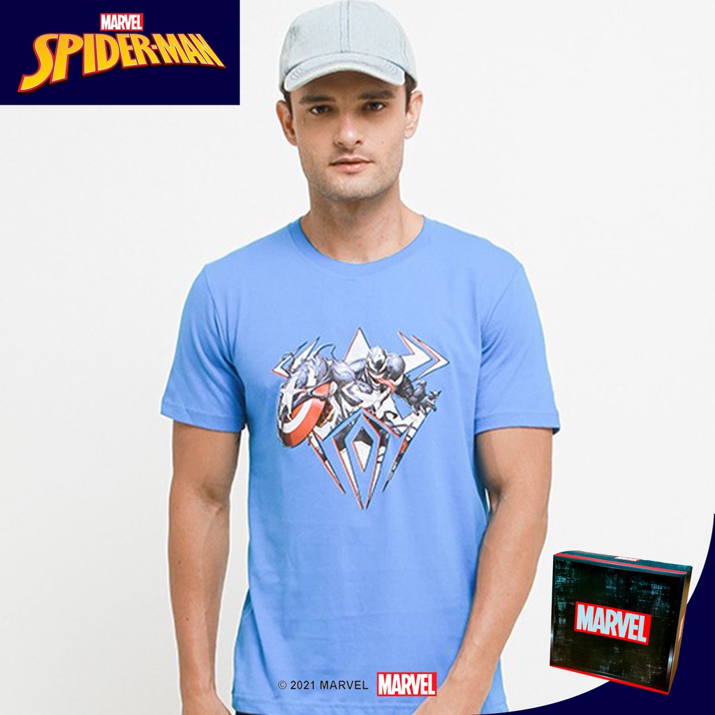 Marvel T 恤 Marvel T 恤 Marvel T 恤男士超級英雄最大毒液優質棉 MMV86
