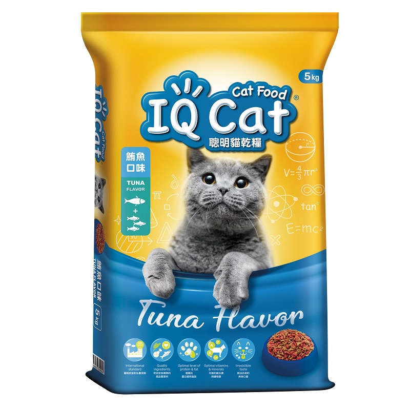 IQ CAT貓糧-鮪魚口味成貓配方5Kg公斤 x 1【家樂福】