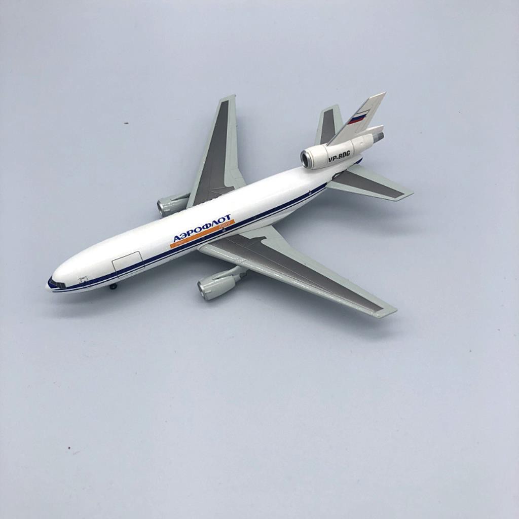 1：400威龍道格拉斯DC-10俄羅斯航空仿真合金客機飛機模型白盒