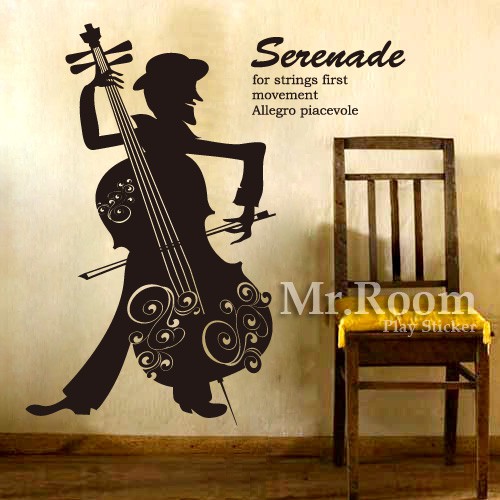 ☆ Mr.Room 空間先生創意 壁貼 音樂 愛的提琴手 (MS016) 街頭藝人 咖啡廳 DIY家飾