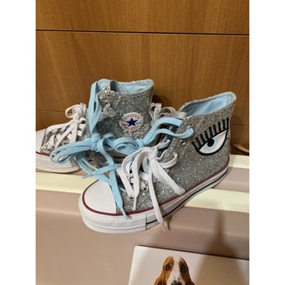 全新 Chiara Ferragni x Converse 聯名 增高鞋 23cm 大眼睛 眨眼鞋