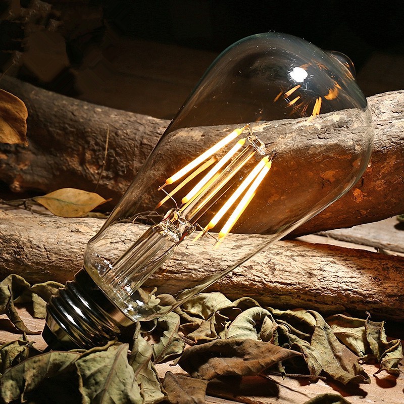 【華燈惠】LED愛迪生燈泡E27燈頭復古暖黃光螺口仿鎢絲燈絲LED創意復古造型燈泡藝術個性裝飾燈泡光源 LED燈絲燈泡