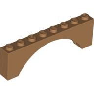 Lego樂高 3308 16577 深膚牛奶糖色 拱形拱門磚 Brick Arch 1x8x2 4582570