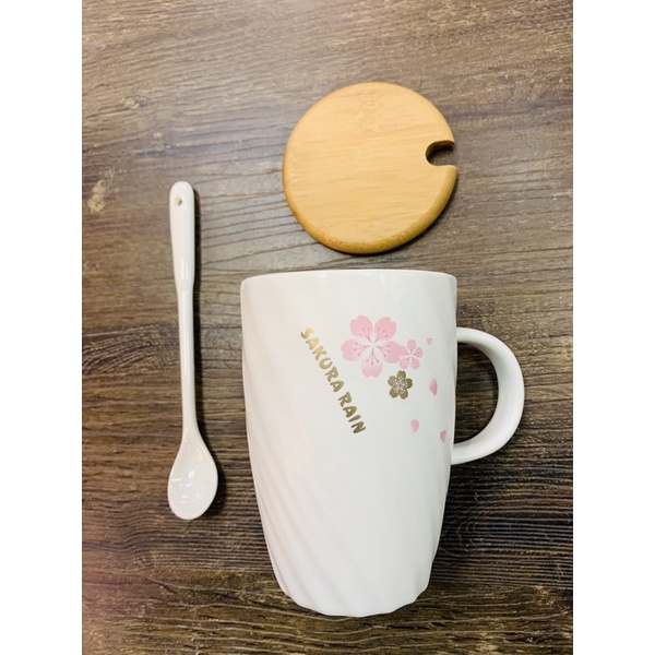 SOGA櫻花蓋杯 木蓋杯 Sakura 陶瓷杯 送禮 咖啡杯 交換禮物