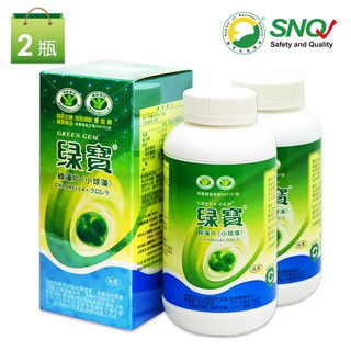 台灣綠藻 綠寶小球藻綠藻片2瓶組(共1800錠)；原廠貨源 SNQ健康優購網
