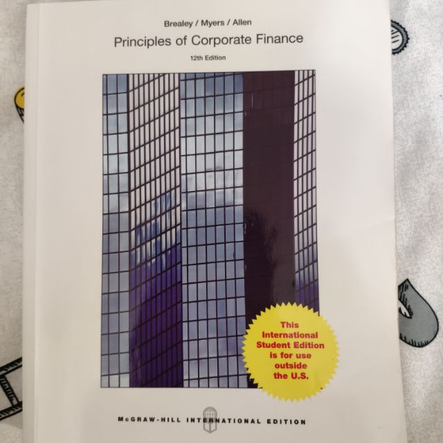 Brealey Myers Allen Principles Of Corporate Finance 12th Edition