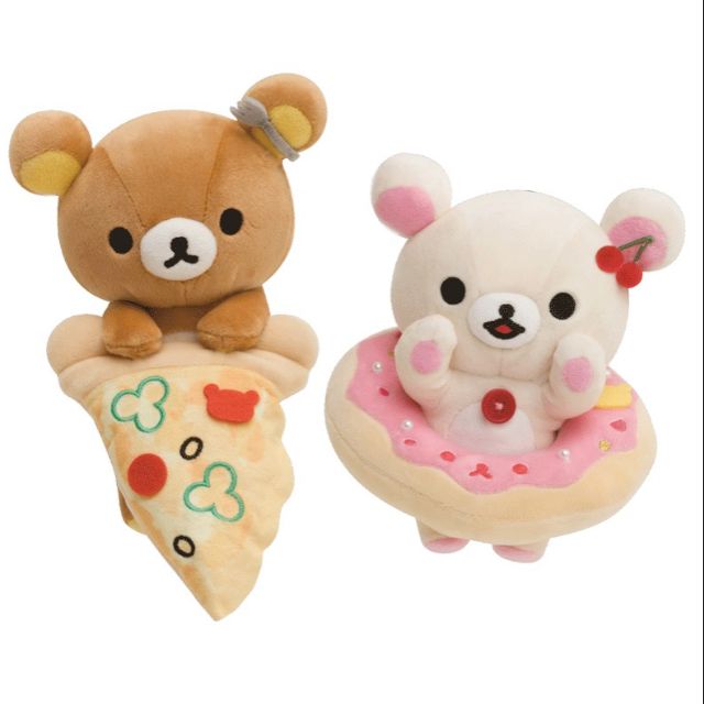 現貨 拉拉熊披薩 小白熊甜甜圈玩偶  懶熊 懶妹 15週年